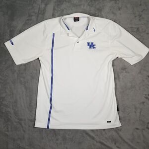 Kentucky Wildcats Polo Shirt Mens White Size Small Nike Team Apparel UK